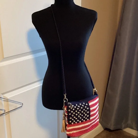 The Sak American Flag Crochet Crossbody Bag - Picture 2 of 6